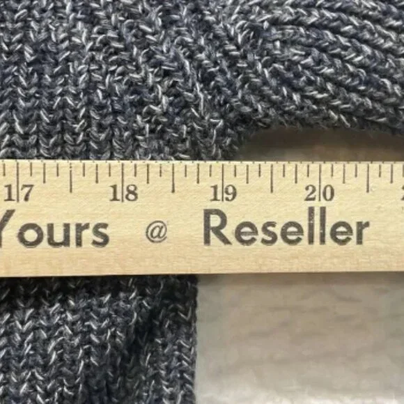 J Crew Sweater Mens Medium Gray Marled Cotton Mockneck Cardigan Cozy Knit Preppy